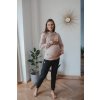Těhotenská a kojící mikina Milk Please béžová