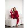 Těhotenská mikina Milk Please 3v1 karmínově červená