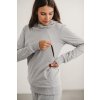 Těhotenská a kojící mikina Milk Please světle šedá (Velikost L)