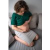 Těhotenská sukně z žebrovaného úpletu Tummy světle šedá (Velikost L)