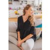 Těhotenská tunika z mušelínu Mother Nature černá (Velikost L)