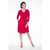 Těhotenské a kojící šaty Carry karmínově červené 7/8 rukáv (Velikost L)