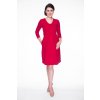 Těhotenské a kojící šaty Carry karmínově červené 7/8 rukáv (Velikost L)