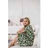 Multifunkční těhotenské šaty zelené květinové