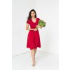Těhotenské a kojící šaty Mommy Chic karmínově červené (Velikost L)