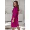 Těhotenské a kojící šaty s uvazováním Loop fuchsie 7/8 rukáv (Velikost L)