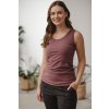 Těhotenské a kojící tílko Milk Top rose brown (Velikost L)