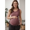 Těhotenské a kojící tílko Milk Top rose brown (Velikost L)