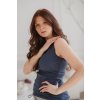 Těhotenské a kojící tílko z žebrovaného úpletu Tummy jeans blue (Rozmiar L)
