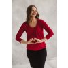 Těhotenské a kojící tričko Kangaroo červené 7/8 rukáv (Velikost L)