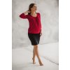 Těhotenské a kojící tričko Kangaroo červené 7/8 rukáv (Velikost L)