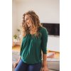 Těhotenské a kojící tričko Kangaroo láhvově zelené 7/8 rukáv (Velikost L)