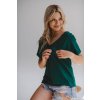 Bluzka ciążowa i do karmienia M-Shirt V-neck butelkowa zieleń (Rozmiar XS)