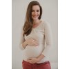 Těhotenské a kojící tričko Milk Shirt latté melange 7/8 rukáv (Velikost L)