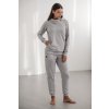 Těhotenské tepláky světle šedé melange (Velikost L)