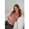 Těhotenské tričko Belly herbal rose s krátkým rukávem (Velikost L)