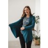 Těhotenský kardigan Mama Wrap v mořské barvě (Velikost L)