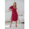 Zavinovací těhotenské a kojící šaty Milk Shake červené s drobnými puntíky (Velikost L)