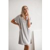 Bambusová těhotenská a kojící noční košile Moon - světle šedá