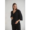 Těhotenská a kojicí halenka Mamafullness černá