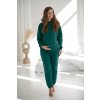 Bavlněné, zateplené těhotenské tepláky Motherhood láhvově zelené