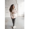 Oversize těhotenská a kojicí mikina Motherhood - světle béžová, bavlněná
