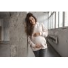 Oversize těhotenská a kojicí mikina Motherhood - světle béžová, bavlněná