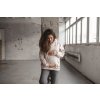 Oversize těhotenská a kojicí mikina Motherhood - světle béžová, bavlněná