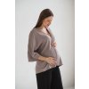 Těhotenská a kojicí halenka Mamafullness tmavě béžová