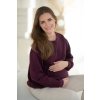 Oversize těhotenská a kojicí mikina Milk It Easy - tmavě vínová, bavlněná