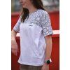 Mandala bílé kojící bavlněné triko