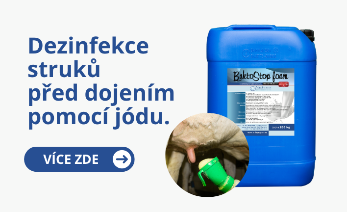 Baktostop Foam - dezinfekce struků před dojením