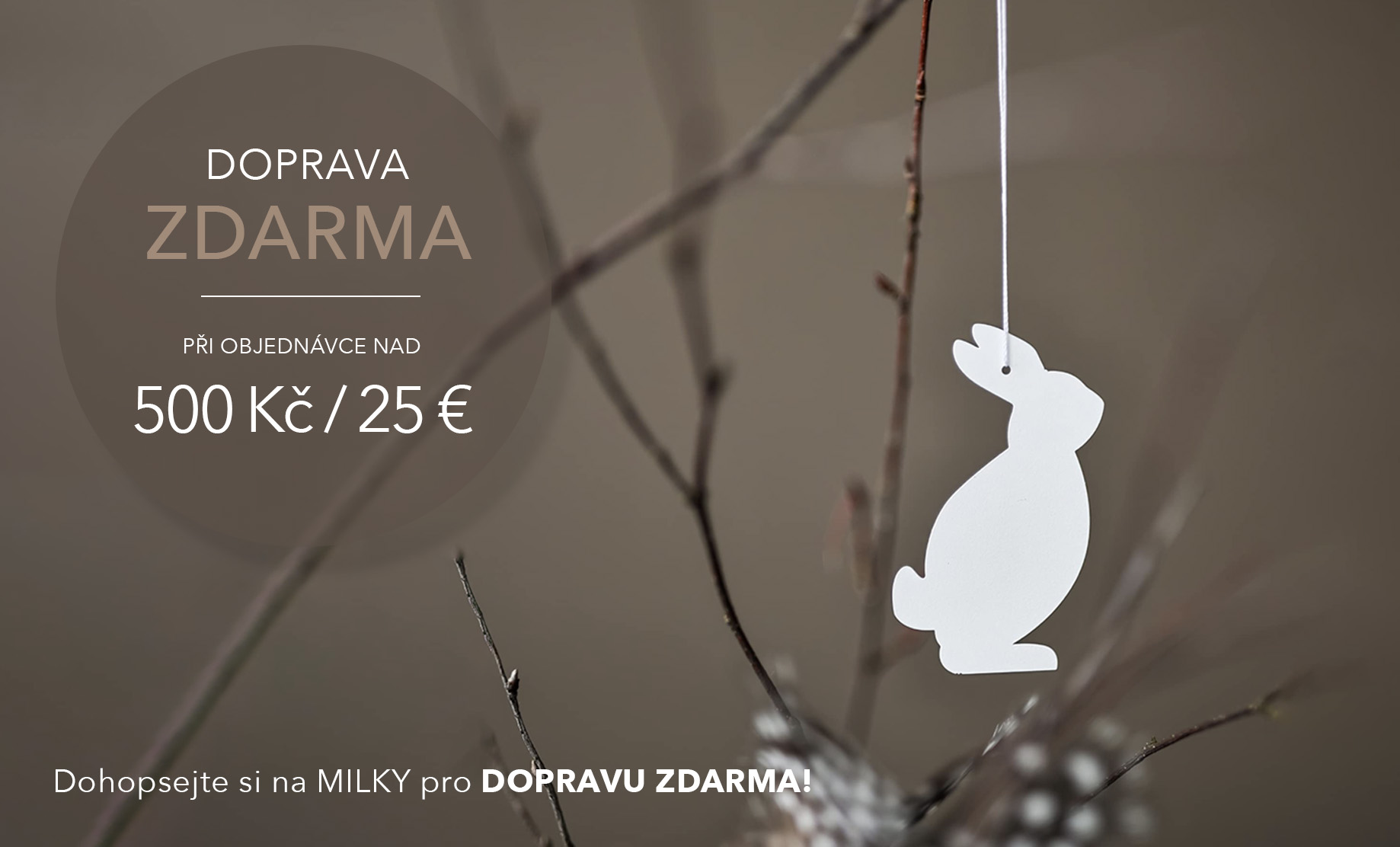 Velikonoční doprava zdarma na MILKY