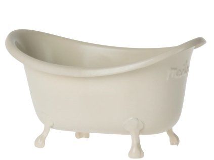 Retro kovová vana Maileg - Cream