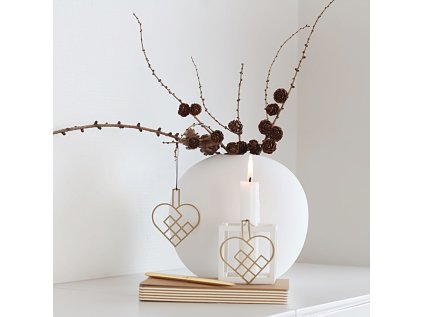 JHMS2 julehjerte messing jul pynt design interiør bolig ophæng dekoration minimalistisk Felius Design 2
