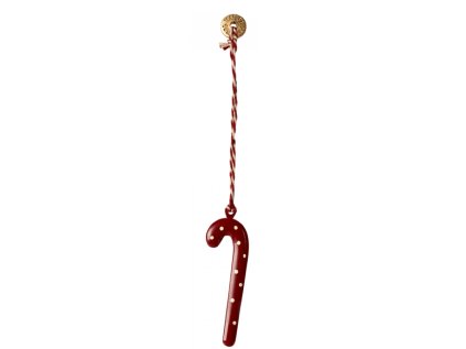 Plechová ozdoba Maileg Cukrová hůlka Dots