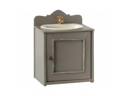 drevena koupelnova skrinka s umyvadlem maileg miniature bathroom sink