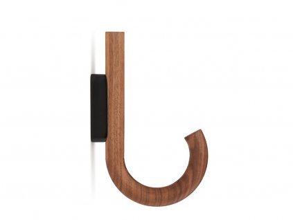 14292 5 dreveny hacek hook walnut black