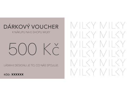 Dárkový voucher v tištěné podobě - 500 Kč