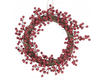 Dekorativní věnec Red Berries 35 cm