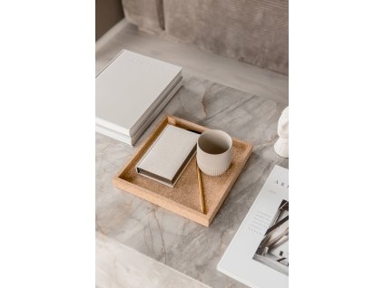 cork tray square natural