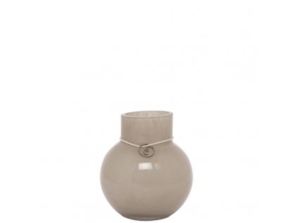 Skleněná váza Ernst Beige 10 cm