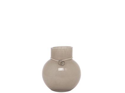 Skleněná váza Ernst Beige 10 cm