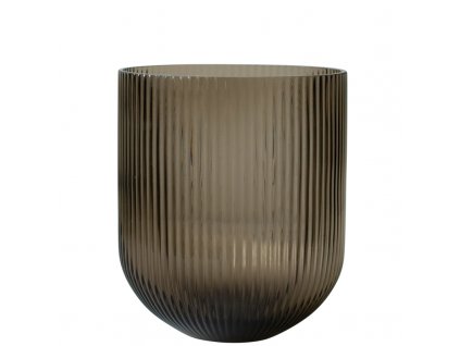 Skleněná váza Simple Stripe Brown Large