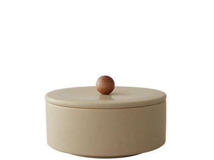 Porcelánová dóza s víkem Treasure Bowl Beige