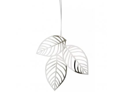 Kovová ozdoba Leaf Silver