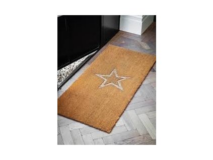 Rohožka před dveře Embossed Star - Natural