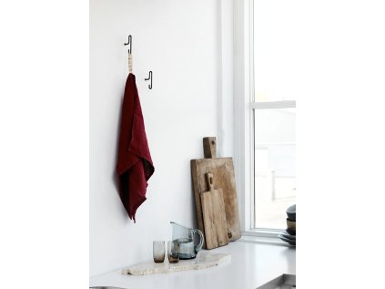 Sada nástěnných háčků Wall Hook Black - 2 ks