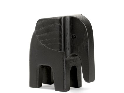 Dřevěný slon Mama Elephant  - Black