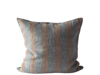 Lněný povlak na polštář Pascal Blue Stripe 50x50 cm